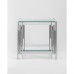 Журнальный стол Stool Group 55*55 ГЭТСБИ прозрачное стекло/сталь серебро (EET-027)