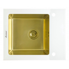 Мойка Seaman Eco Glass SMG-610W Gold (PVD)