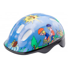 Шлем защитный NovaSport MV6-2 синий с пейзажем