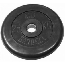 Диск обрезиненный MB Barbell d 51 мм чёрный 25,0 кг