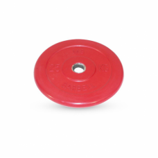 Диск обрезиненный MB Barbell d 31 мм цветной 25,0 кг (красный)