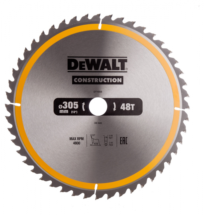 Пильный диск DeWalt Construction 305х30 мм 48ATB DT1959-QZ
