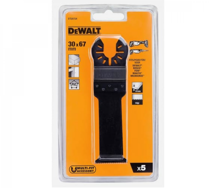 Полотно пильное погружное DeWalt 30x67 мм 5шт DT20724-QZ