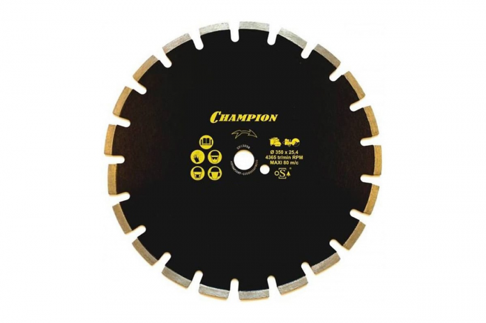 Диск алмазный Champion 350х25,4х10 мм L Асфальт Asphafight C1630