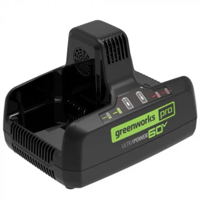 Быстрое зарядное устройство для двух аккумуляторов GreenWorks 60V 10А 2954407