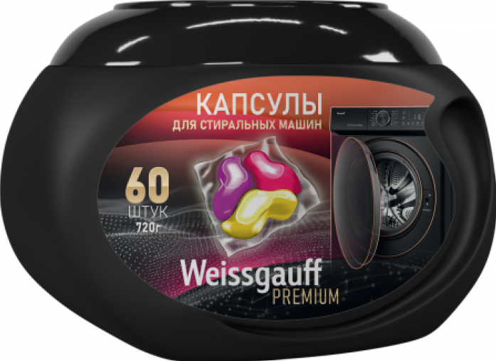 Капсулы для стиральной машины Weissgauff Premium 60шт 442545