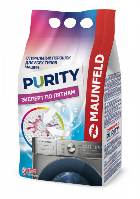 Стиральный порошок Maunfeld Purity Эксперт по пятнам Automat 9000г MWP9000BM