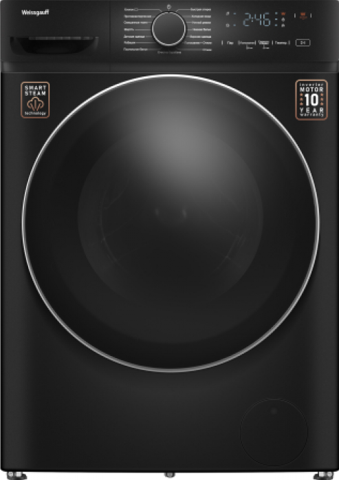 Стиральная машина Weissgauff WM 4627 Touch Inverter Steam Black 439116