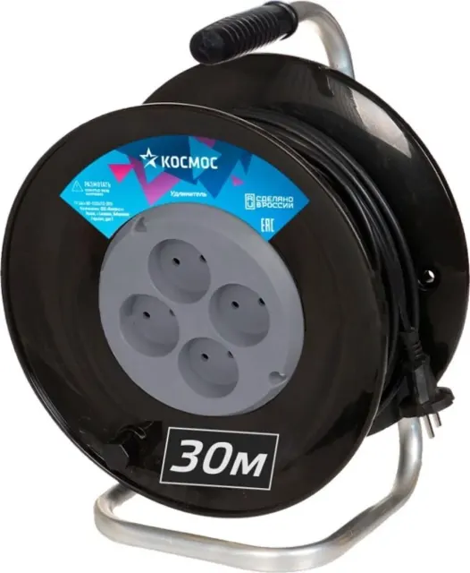 Удлинитель силовой Космос YKKSM30M-4G(6A)