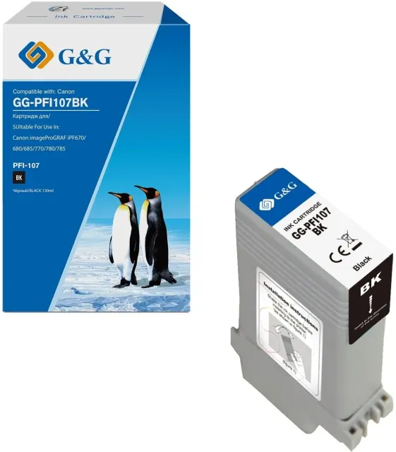 Картридж струйный G&G GG-PFI107BK