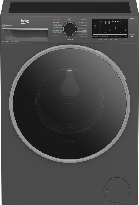 Стирально-сушильная машина Beko B3DFR57H22A антрацит