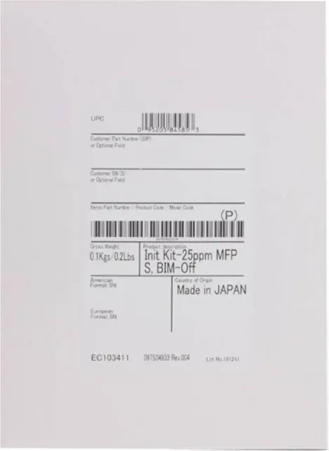 Комплект инициализации Xerox 097S05202