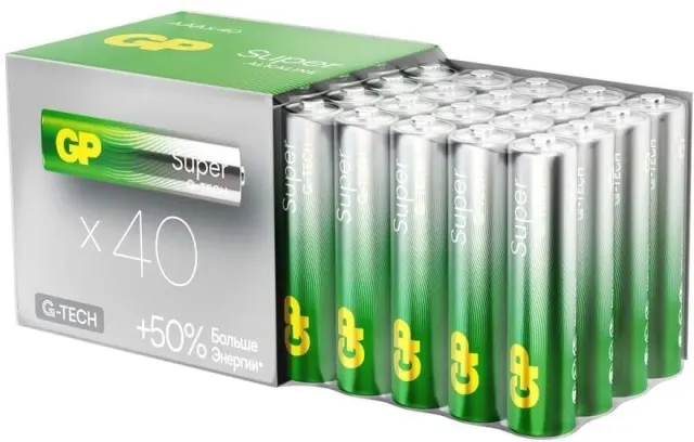 Батарейка GP Super Alkaline 24AA21-2CRSWC40 AAA 40 шт