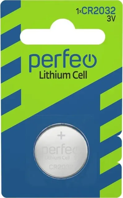 Батарейки Perfeo CR2032/1BL LITHIUM CELL PF-3998
