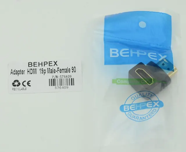 Адаптер аудио-видео Noname 90 Deg HDMI (m)/HDMI (f)