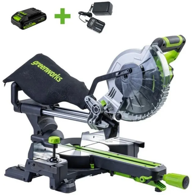 Пила торцовочная GreenWorks GD24MS216 1501707UA