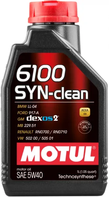 Масло моторное MOTUL 6100 SYN-CLEAN 5W40 1 л 107941/111691