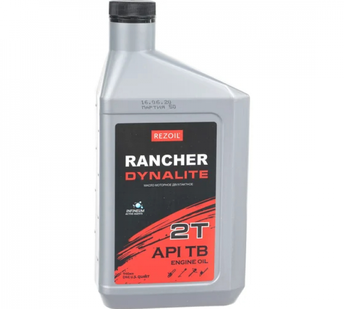 Масло минеральное Rezer REZOIL Rancher DYNALITE 2-тактное API ТВ 0.946 л. 03.008.00018