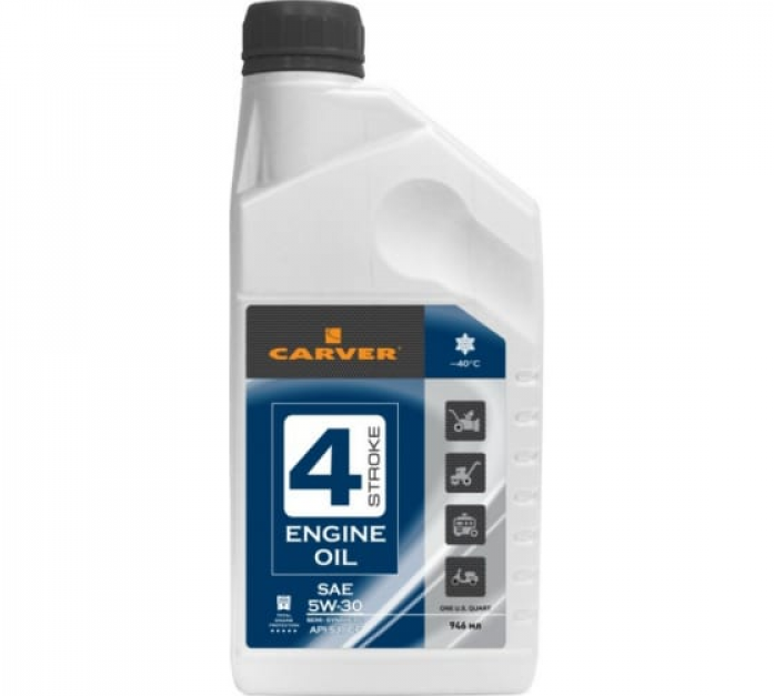 Масло полусинтетическое для 4-х тактных двигателей CARVER SAE 5W-30 0,946 л. 01.021.00005