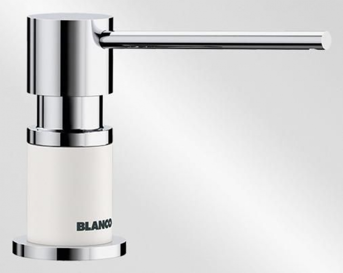 Дозатор Blanco LATO хром/белый 525814