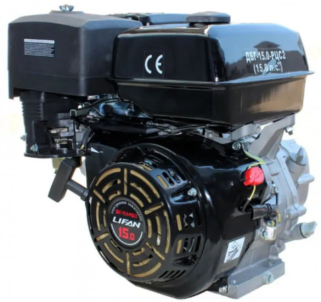 Двигатель Lifan бензиновый 190FD (15 л.с., горизонтальный вал 25 мм) 190FD