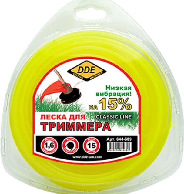 Корд триммерный DDE Classic line 1,6ммх15м круг 644-689