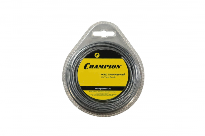 Корд триммерный Champion Alu Twist 2.0мм*130м (витой)+нож C7061