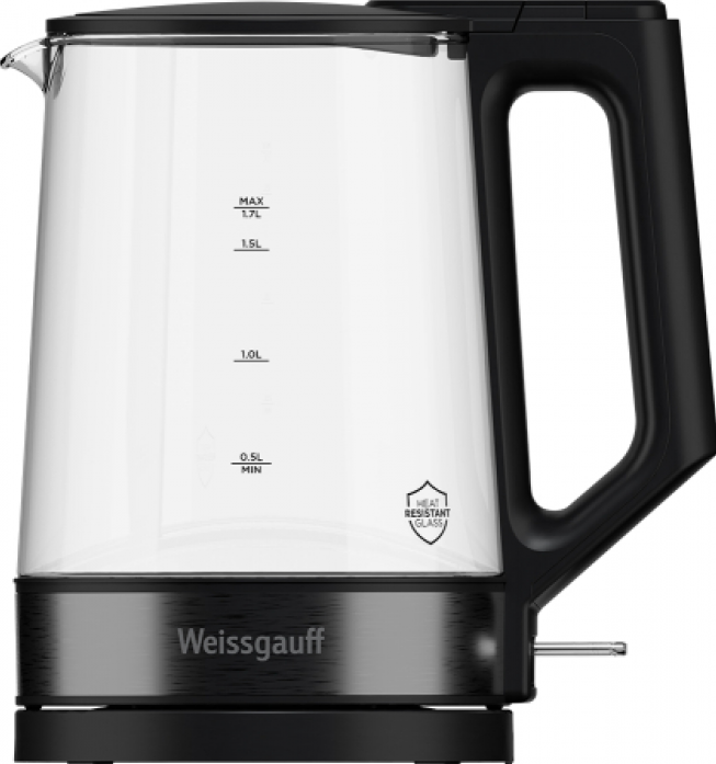 Чайник электрический Weissgauff WK 1700 EcoGlass Nero 437949