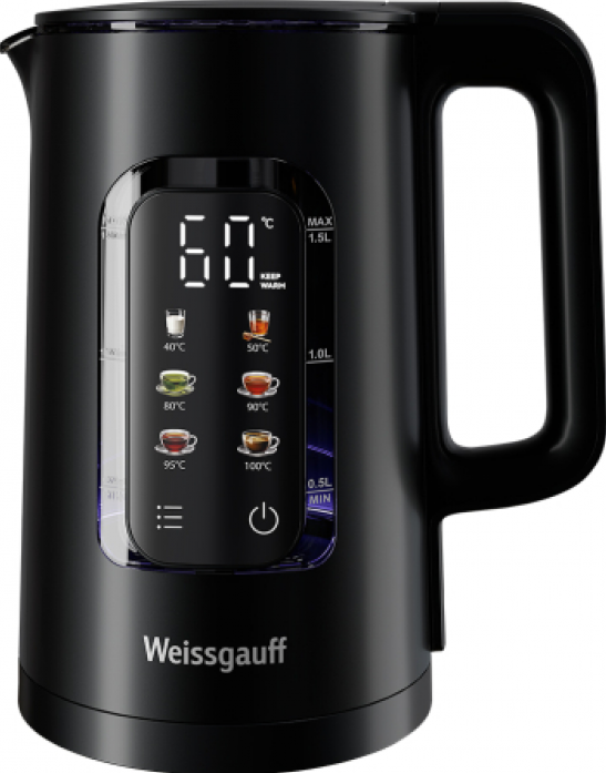 Чайник электрический Weissgauff WK 1500 Db Touch BodyCool 434118