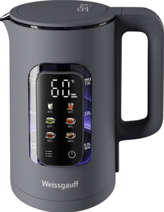 Чайник электрический Weissgauff WK 1500 Dt Touch BodyCool 434123