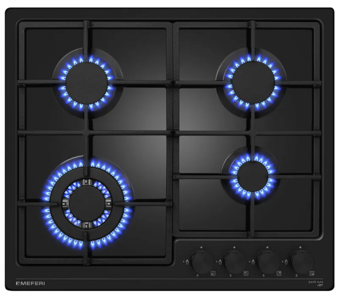 Газовая варочная панель Meferi MGH604BK LIGHT