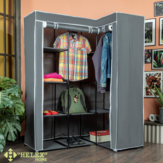 Напольная вешалка-шкаф для одежды HELEX Home W-34