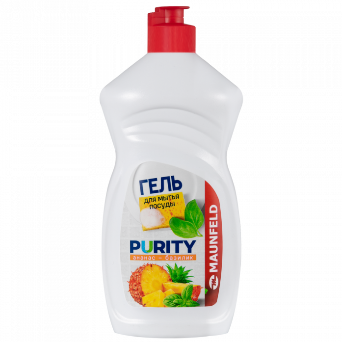 Гель для мытья посуды Maunfeld Purity Ананас и базилик 450г MDL450PF