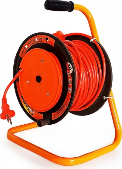 Удлинитель силовой на катушке GLANZEN ПВС 2х0,75 EB-30-001