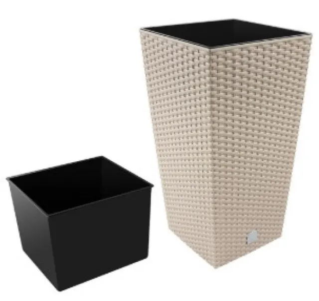 Кашпо для цветов Prosperplast RATO SQUARE DRTS300-7529U мокко 2 предмета 14 и 35л