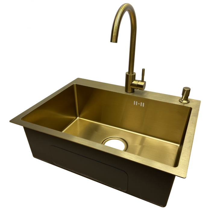 Кухонная мойка Emar EMB-119 PVD Nano Golden