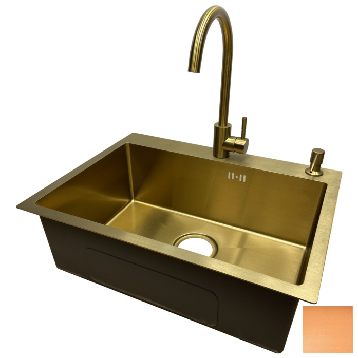 Кухонная мойка Emar EMB-119 PVD Nano Coppery
