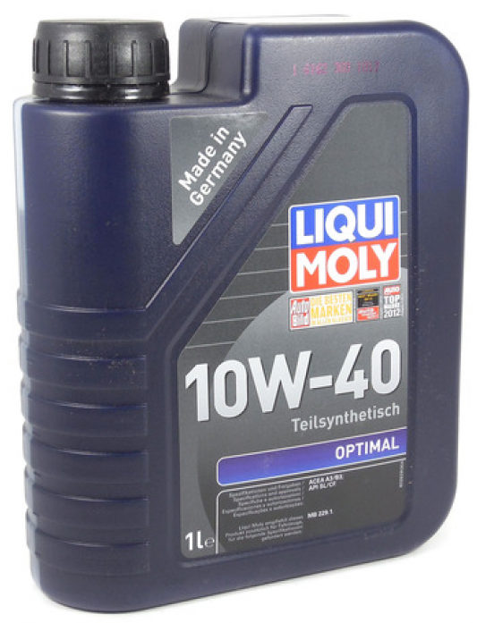 Масло моторное LIQUI MOLY Optimal 10w40 (1л) ПолуСинтетика