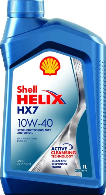 Масло моторное полусинтетическое SHELL Helix HX7 10W40 1 л 550051574