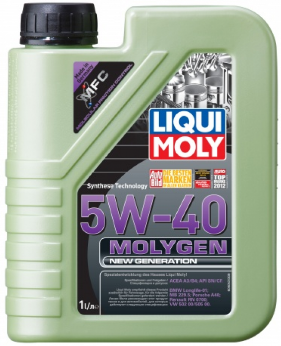 Масло моторное LIQUI MOLY Molygen New Generation 5w40 (1л) Синтетика