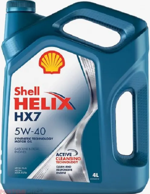 Масло моторное полусинтетическое SHELL Helix HX7 SN+ 5W40 4 л 550051497