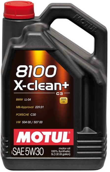 Моторное масло MOTUL 8100 X-clean + SAE 5w30 4 л 109535(111859)