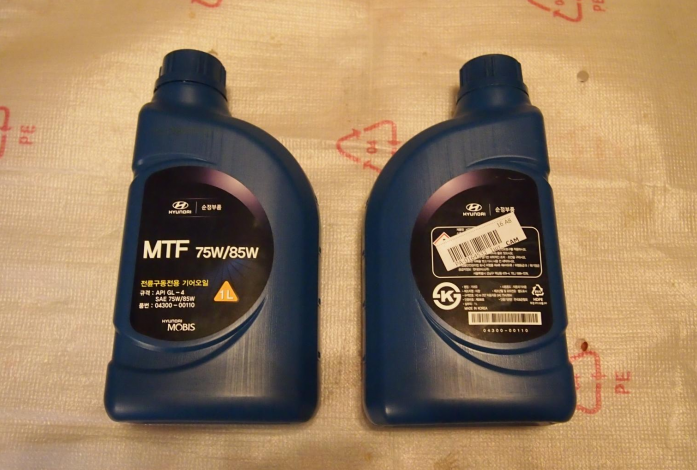 Масло трансмиссионное Hyundai MOBIS MTF 75w85 GL-4 (1л) п/с (Корея) 04300-00110