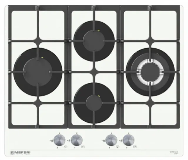 Газовая варочная панель Meferi MGH604WH GLASS ULTRA