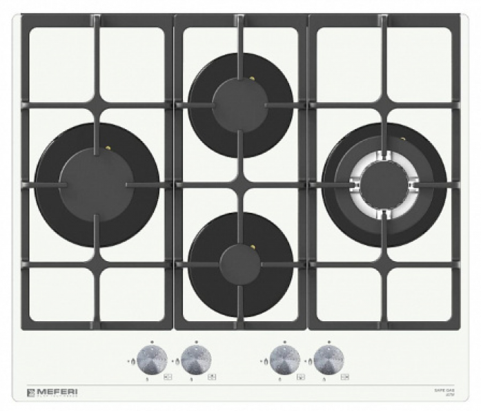 Газовая варочная панель Meferi MGH604WH GLASS ULTRA
