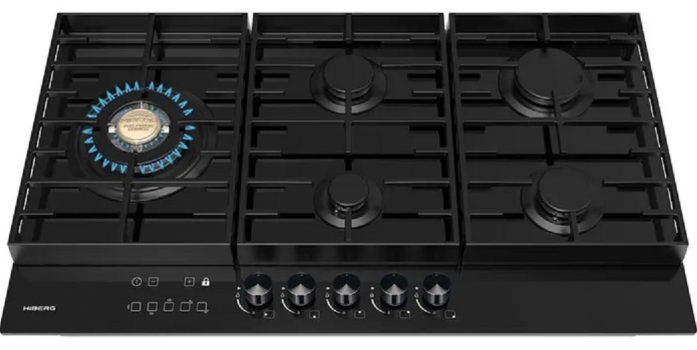 Газовая варочная панель Hiberg VM 9155 B