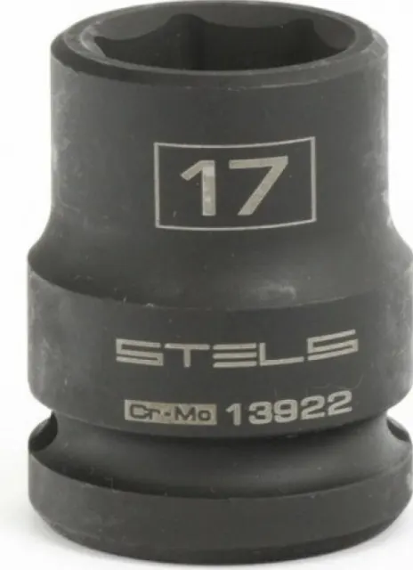 Ударная головка Stels шестигранная с посадкой 1/2" 13922 17 мм