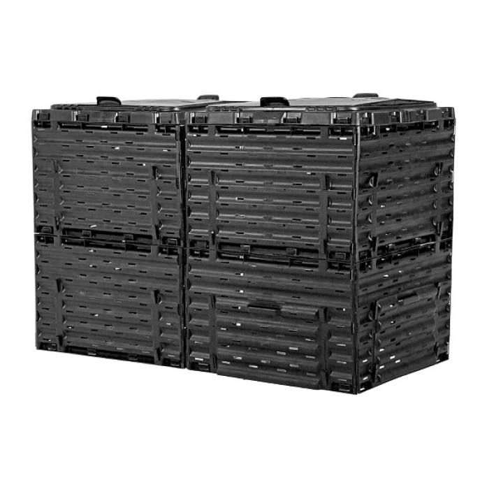 Компостер с крышкой Piteco K1160 600 л черный