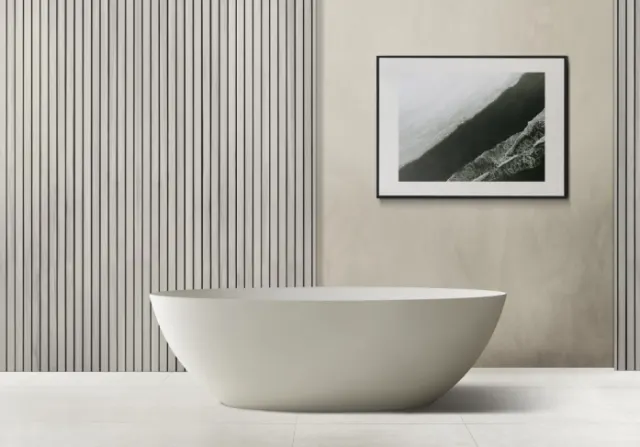 Ванна из искусственного камня Abber Stein AS9625-1.7 белая матовая