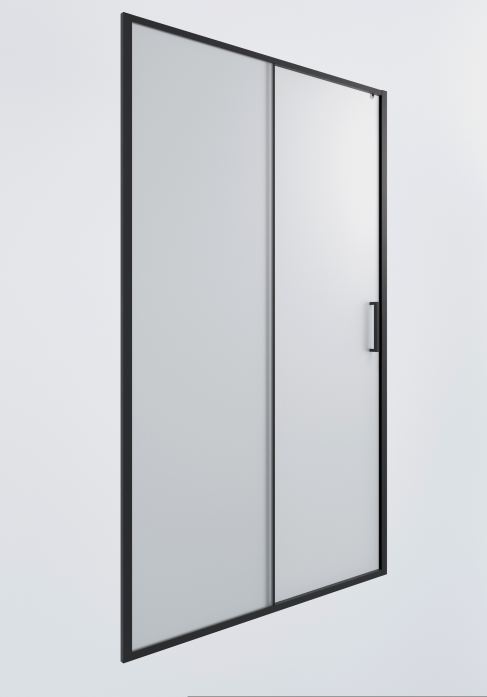 Душевая дверь Timo TD-150/03F-6 1950*1500 профиль черный, стекло матовое T06